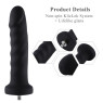 Силіконовий фалоімітатор для секс-машин Hismith 18см Anal Dildo Black, система KlicLok