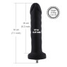 Силіконовий фалоімітатор для секс-машин Hismith 18см Anal Dildo Black, система KlicLok