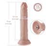 Реалістичний фалоімітатор для секс-машин Hismith 18см Flexible Silicone Dildo, система KlicLok