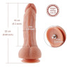 Ультрареалістичний фалоімітатор для секс-машин Hismith 20.5см 2-layers Silicone Flesh Dildo, 2-шаровий