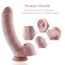 Силіконовий фалоімітатор для секс-машин Hismith 20.5см Silicone Dildo, вигнутий, система KlicLok