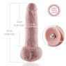 Силіконовий фалоімітатор для секс-машин Hismith 20.5см Silicone Dildo, вигнутий, система KlicLok