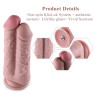 Подвійний дилдо для секс-машин Hismith 20.5см Two Cocks One Hole Silicone Dildo