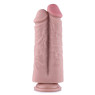 Подвійний дилдо для секс-машин Hismith 20.5см Two Cocks One Hole Silicone Dildo