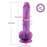 Фалоімітатор 20.5см з вібрацією для секс-машин Hismith Purple Silicone Dildo with Vibe, KlicLok
