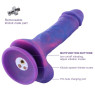 Фалоімітатор 20.5см з вібрацією для секс-машин Hismith Purple Silicone Dildo with Vibe, KlicLok