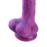 Фалоімітатор 20.5см з вібрацією для секс-машин Hismith Purple Silicone Dildo with Vibe, KlicLok