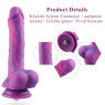 Фалоімітатор 20.5см з вібрацією для секс-машин Hismith Purple Silicone Dildo with Vibe, KlicLok