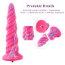 Фантазійний фалоімітатор 25.5см для секс-машин Hismith Silicone Dildo rose Monster Series, KlicLok