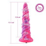 Фантазійний фалоімітатор 25.5см для секс-машин Hismith Silicone Dildo rose Monster Series, KlicLok