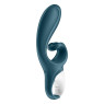 Смартвібратор-кролик Satisfyer Hug Me Pink Bluegrey, 2 мотори, діаметр 4,2см, широка кліторальна частина