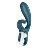 Смартвібратор-кролик Satisfyer Hug Me Pink Bluegrey, 2 мотори, діаметр 4,2см, широка кліторальна частина