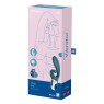 Смартвібратор-кролик Satisfyer Hug Me Pink Bluegrey, 2 мотори, діаметр 4,2см, широка кліторальна частина