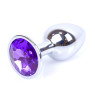 Анальний затор Boss Series - Jewellery Silver PLUG Dark Blue S