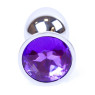 Анальний затор Boss Series - Jewellery Silver PLUG Dark Blue S