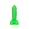 Свічка LOVE FLAME - Dildo L Green Fluor
