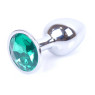 Анальний затор Boss Series - Jewellery Silver PLUG Green S
