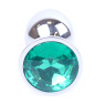 Анальний затор Boss Series - Jewellery Silver PLUG Green S