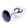 Анальний затор Boss Series - Jewellery Silver PLUG Black S