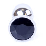 Анальний затор Boss Series - Jewellery Silver PLUG Black S