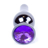 Анальний затор Boss Series - Jewellery Dark Silver BUTT PLUG Purple
