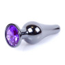 Анальний затор Boss Series - Jewellery Dark Silver BUTT PLUG Purple