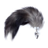 Анальна пробка ( розмір S ) із хвостом Boss Series - Fox TAIL Black XXL