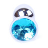 Анальний затор Boss Series - Jewellery Silver PLUG Light Blue S