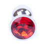 Анальний затор Boss Series - Jewellery Silver PLUG Red S
