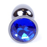 Анальний затор Boss Series - Jewellery Dark Silver PLUG Dark Blue S