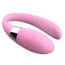 Вібромасажер для пар з пультом дистанційного керування - Boss Series V-Vibe Pink USB 7 Function