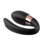 Вібромасажер для пар з пультом дистанційного керування - Boss Series V-Vibe Black USB 7 Function