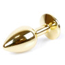 Анальний затор Boss Series - Jewellery Gold PLUG Red S