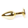 Анальний затор Boss Series - Jewellery Gold PLUG Red S