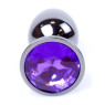 Анальний затор Boss Series - Jewellery Dark Silver PLUG Purple S