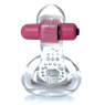 Ерекційне вібро кільце BOSS - Tongue Vibro Cock Ring Clear