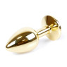 Анальний затор Boss Series - Jewellery Gold PLUG Black S