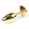 Анальний затор Boss Series - Jewellery Gold PLUG Light Blue S