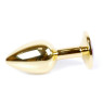 Анальний затор Boss Series - Jewellery Gold PLUG Light Blue S
