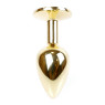 Анальний затор Boss Series - Jewellery Gold PLUG Light Blue S