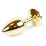 Анальний затор Boss Series - Jewellery Gold PLUG Clear S