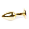 Анальний затор Boss Series - Jewellery Gold PLUG Clear S