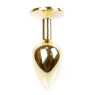 Анальний затор Boss Series - Jewellery Gold PLUG Clear S