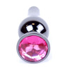 Анальний затор Boss Series - Jewellery Dark Silver BUTT PLUG Pink