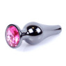 Анальний затор Boss Series - Jewellery Dark Silver BUTT PLUG Pink