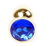 Анальний затор Boss Series - Jewellery Gold PLUG Dark Blue S