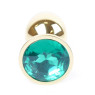 Анальний затор Boss Series - Jewellery Gold PLUG Green S