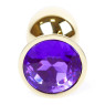 Анальний затор Boss Series - Jewellery Gold PLUG Purple S