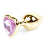 Анальний затор Boss Series - Jewellery Gold Heart PLUG Rose S