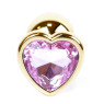 Анальний затор Boss Series - Jewellery Gold Heart PLUG Rose S